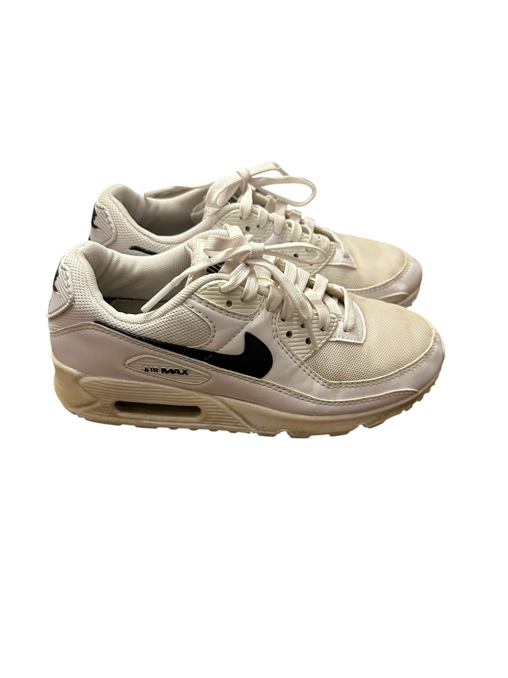 Nike Air Max White Black Sneakers size 6